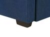 Tagesbett ausziehbar Leinenoptik marineblau Lattenrost 90 x 200 cm MARMANDE_729459