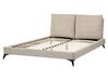 Bed corduroy taupe 160 x 200 cm MELLE_882233