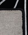 Tapis en viscose noire et argentée avec motif abstrait 140 x 200 cm SIBEL_762606