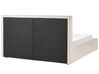 Polsterbett beige mit Bettkasten hochklappbar 180 x 200 cm MOISSAC_873904