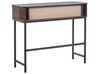 Console Table Dark Wood with Black JOSE_832911