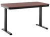 Electric Adjustable Standing Desk 120 x 60 cm with USB port Dark Wood and Black KENLY_840239