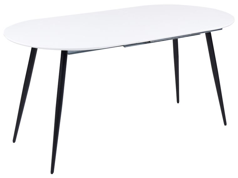 Spisebord med udtræk 120/160 x 80 cm Hvid STAVERTON_886422