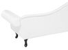 Left Hand Faux Leather Chaise Lounge White LATTES_681440