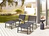 Conjunto de 2 sillas de jardín con reposapiés negros MARCEDDI_897081