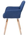 Set of 2 Fabric Dining Chairs Blue CHICAGO_696137