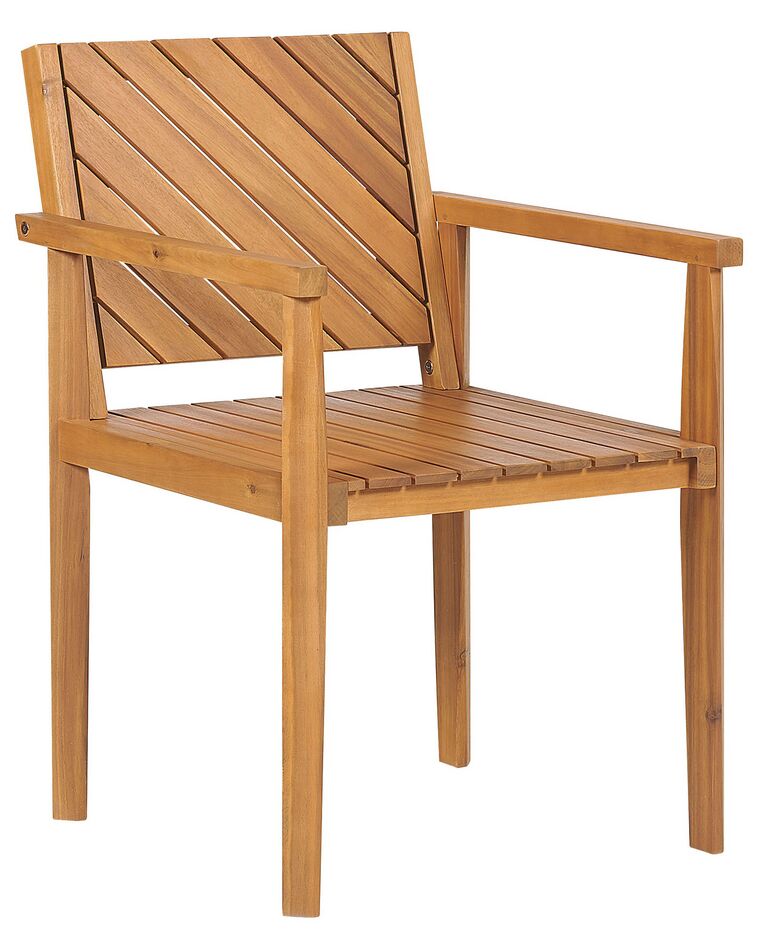 Cadeira de jardim em madeira de acácia clara BARATTI_869017