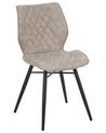 Set of 2 Fabric Dining Chairs Beige LISLE_724331