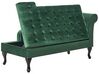 Right Hand Velvet Chaise Lounge with Storage Dark Green PESSAC_882099