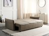 Sofá-cama 3 lugares com arrumação em tecido castanho KRAMA_898334