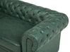 3 Seater Sofa Faux Leather Green CHESTERFIELD_696538