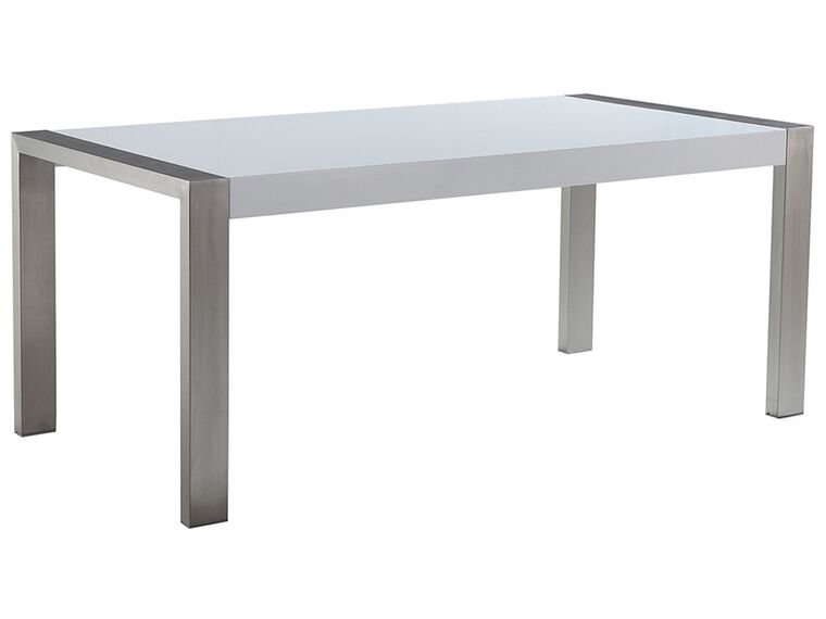 Jedálenský stôl 180 x 90 cm biela/strieborná ARCTIC I_16062