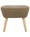 Boucle Armchair With Footrest Brown TUMBA_913925
