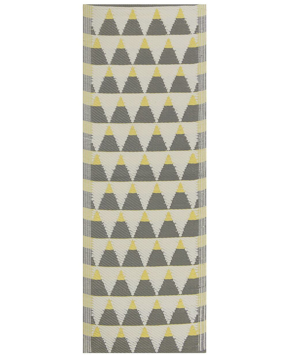HISAR Dreieck 60 105 Outdoor Muster cm grau-gelb Teppich x