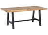 Set de jardin table et bancs en bois avec pieds noirs SCANIA_674507