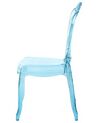 Conjunto de 2 cadeiras de jantar azul transparente VERMONT_757079