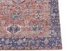Teppich Baumwolle blau / rot 80 x 300 cm orientalisches Muster Kurzflor KURIN_852443