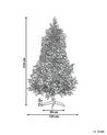 Künstlicher Weihnachtsbaum mit LED Beleuchtung Schnee bestreut 210 cm grün PALOMAR_813130