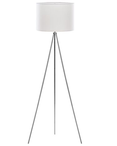 Stehlampe silber / weiß 148 cm Trommelform VISTULA