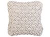 Set of 2 Cotton Macramé Cushions 45 x 45 cm Light Beige KIZKALESI_905436