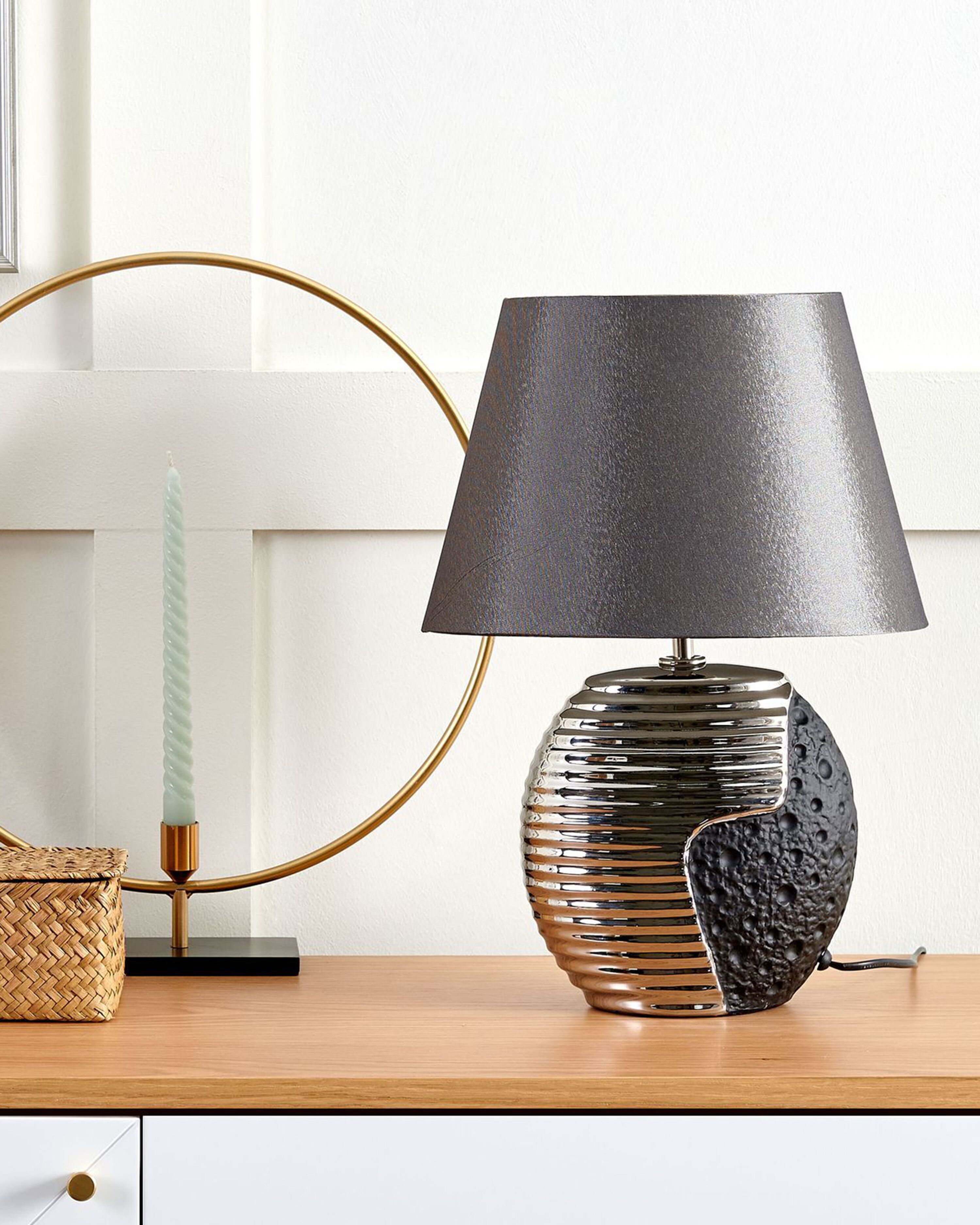 Bedside Lamp Black ESLA Beliani.co.uk