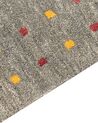 Gabbeh Teppich Wolle grau 140 x 200 cm Hochflor SEYMEN_856078