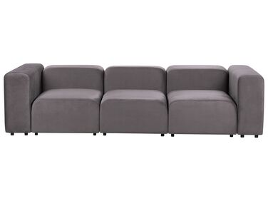 3 Seater Modular Velvet Sofa Dark Grey FALSTERBO