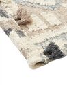 Alfombra kilim de lana beige/gris/marrón 80 x 150 cm MRGAVET_860062