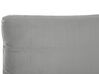 Cama de casal em veludo cinzento 140 x 200 cm MELLE_829847