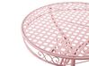 Tavolo da giardino in metallo rosa rotondo 70 cm ALBINIA_774547