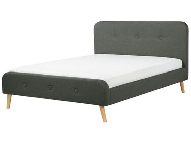 Sivá čalúnená posteľ 180 x 200 cm RENNES