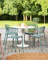 Set of 4 Plastic Dining Chairs Green GELA_825372