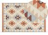 Kelim Teppich Baumwolle mehrfarbig 160 x 230 cm geometrisches Muster Kurzflor DILIJAN_869160