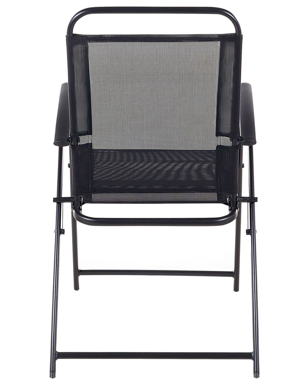 Set of 4 Garden Folding Chairs Black LIVO Beliani.co.uk