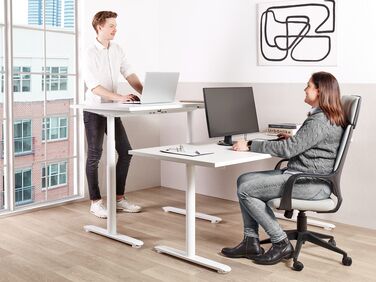 Elektrisk justerbart skrivebord 180 x 80 cm hvit DESTINAS
