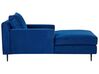 Chaise longue de terciopelo azul marino/negro GUERET_842528