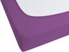 Cotton Fitted Sheet 180 x 200 cm Purple JANBU_845856