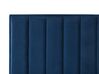 Polsterbett Samtstoff blau mit Bettkasten hochklappbar 160 x 200 cm SEZANNE_799943