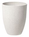 Conjunto de 2 vasos em pedra branca creme 35 x 35 x 42 cm CROTON_841618