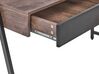 Schreibtisch dunkler Holzfarbton 120 x 50 cm 2 Schubladen HARWICH_808063