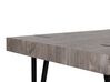 Table 180 x 90 cm bois foncé et noir ADENA_750792