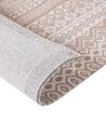 Teppich Jute beige / weiß 160 x 230 cm geometrisches Muster Kurzflor BAGLAR_853508