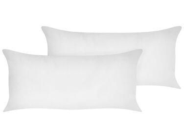 Set of Polyester Bed Low Profile Pillows 40 x 80 cm TRIGLAV