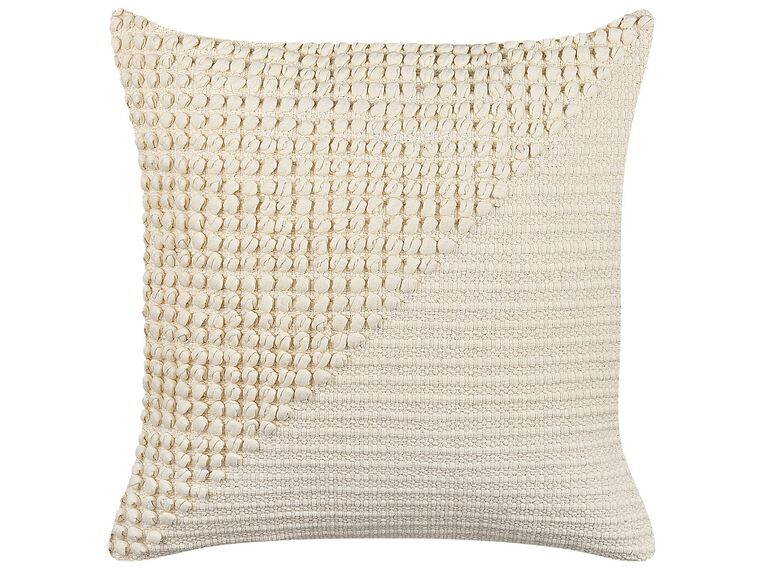 Cotton Cushion 45 x 45 cm Beige PELLAEA_840359