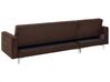 Right Hand Faux Leather Corner Sofa Brown ABERDEEN_713273