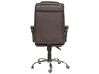 Reclining Faux Leather Executive Chair Dark Brown LUXURY_744084