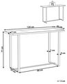 Tavolino consolle vetro bianco e argento 120 x 40 cm PLANO_823501