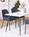 Conjunto de 2 cadeiras de jantar em bombazine azul LOVERNA_780018