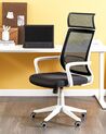 Krzesło biurowe regulowane czarno-białe LEADER_729861