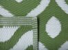 Outdoor Teppich grün 120 x 180 cm marokkanisches Muster zweiseitig Kurzflor PUNE_733989